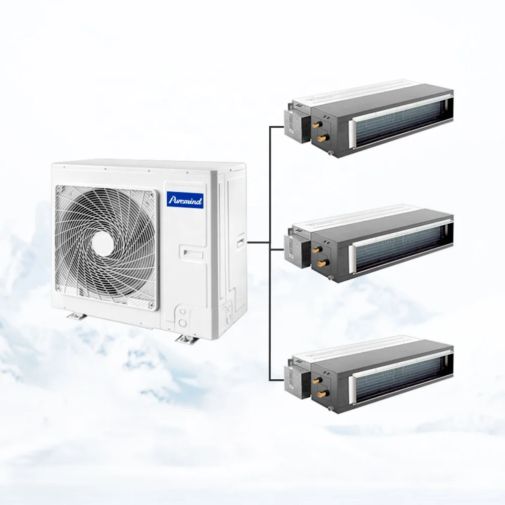 Gree Central Air Conditioning System Heating Cooling Indoor Units Ceiling Cassette Ducted Home Air Conditioner 220V Inverter