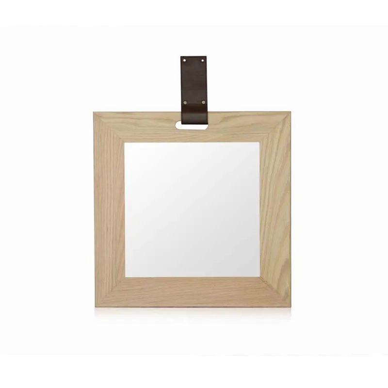 Square decorative mirror for bathroom or entryway hanging wall mirror