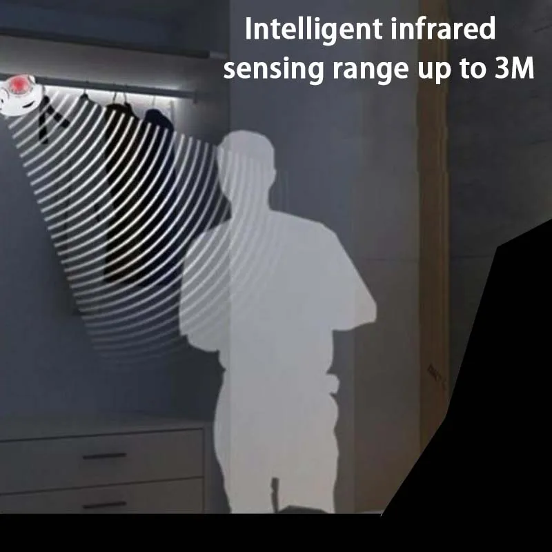 PIR LED Light Home Intelligent Motion Sensor Detector Timer Switch Movement  Bedroom DC5-24V Auto On Off Infra-red Body Strip