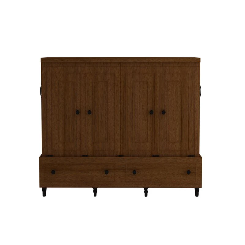 OEM or project customized Furniture Set Classical  1.8m size Folding hidden bed cabinet horizontal Murphy Bed Folding Wall Bed