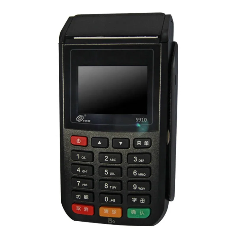 Цвет, белый и черный PAX s910 GPRS pos-машина