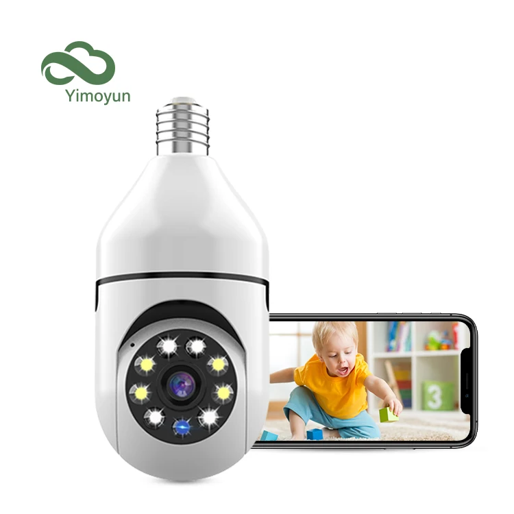 2022 Hot Network cameras surveillance cctv wireless wifi outdoor 360 degree PTZ light bulb wifi camera bulb by home security