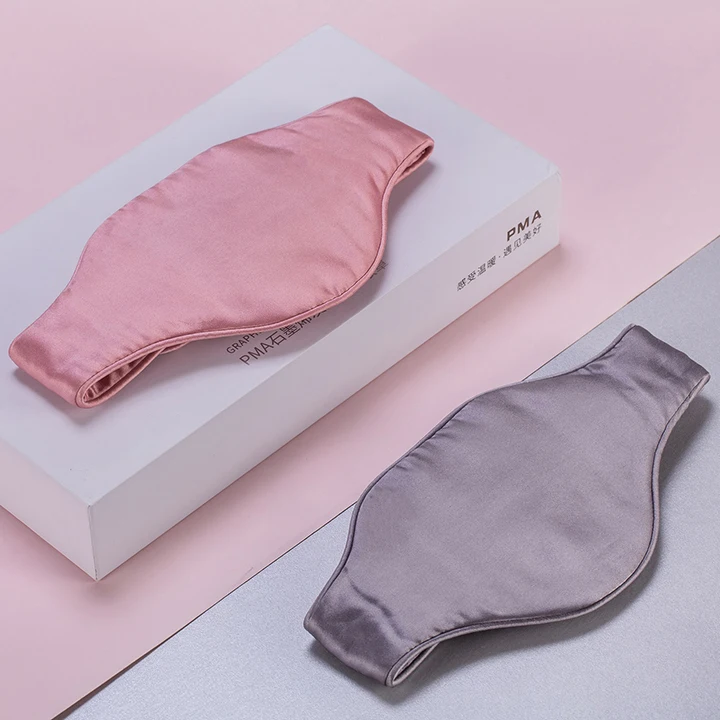 100% Silk USB Charge Graphene Heated Neck Pad for Far Infrared Therapy