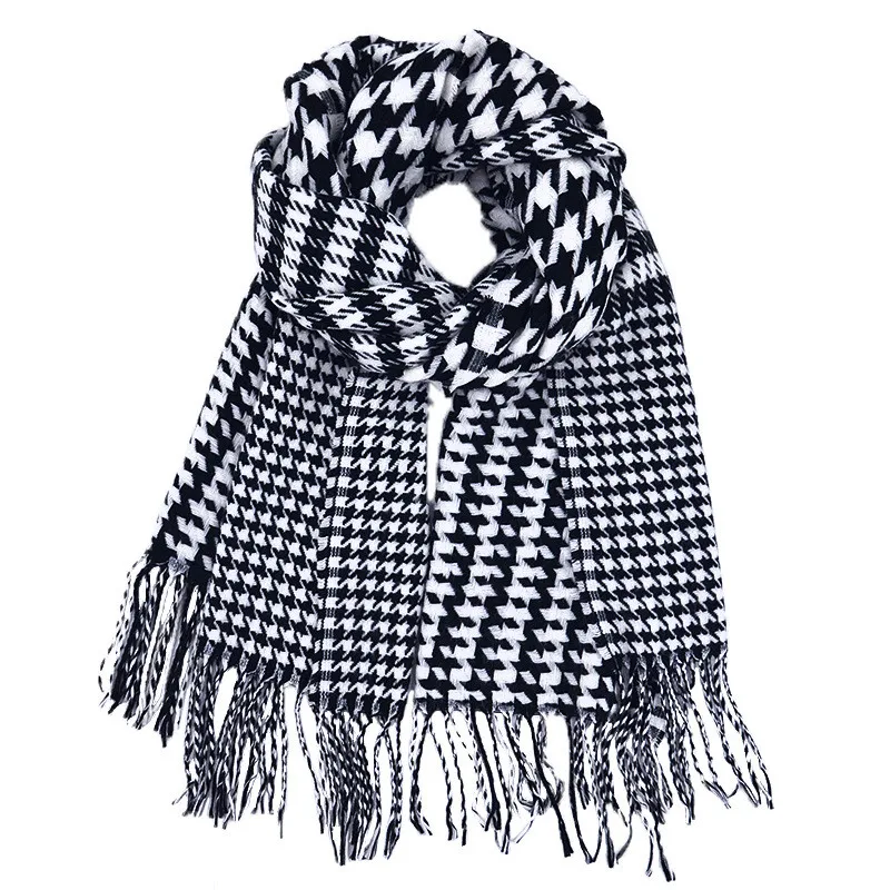 Unisex Warm Soft Cashmere Feel Tartan Plaid Buffalo Check reversible Fall Winter Scarf
