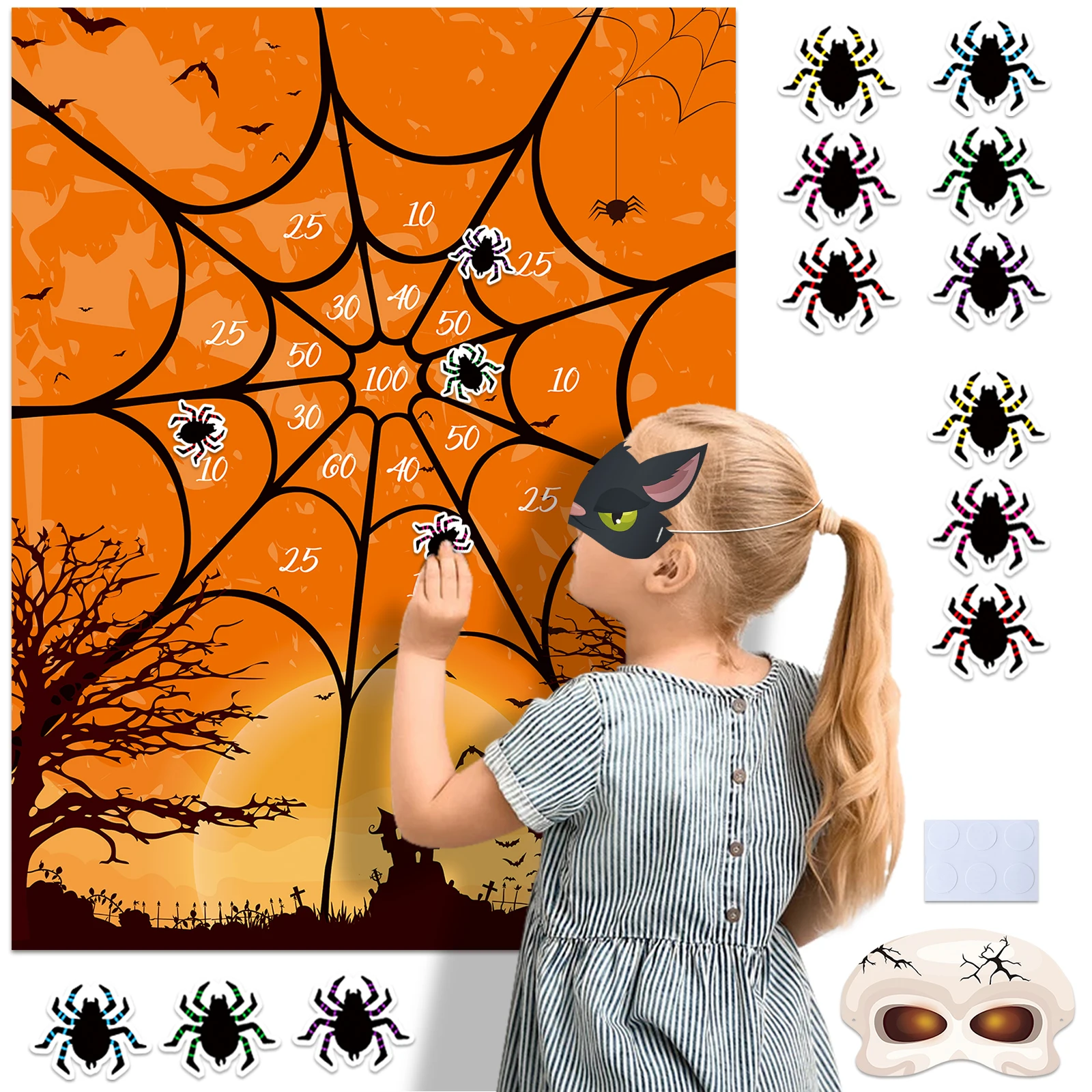Redwood Halloween Painting Horror Dark Night Bat Castle Retro Poster Custom Printing Paper Family Wall Picture Game Poster