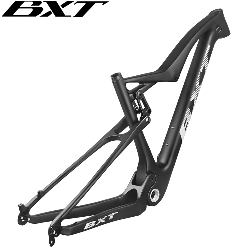 29er Carbon Full Suspension Mountain Bike Frame Thru Axle BOOST 148x12mm Carbon MTB Rear Shock Bicycle Frame 29er Travel 100mm