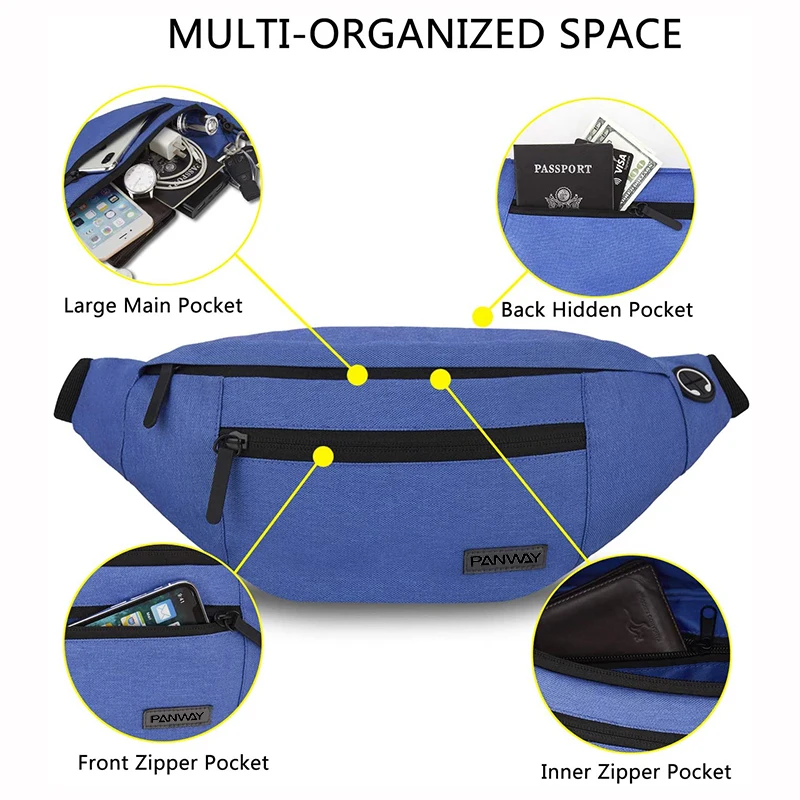 Funny pack waist bag  Fashion Waterproof Men Ladies Outdoor Running Sport Hiking Belt waist bags