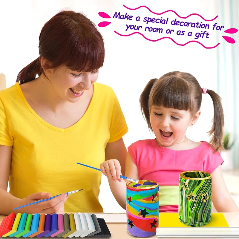 Clay Luminaries Lantern Toys Arts and Crafts Clay kit for Boys Girls and Teens Age