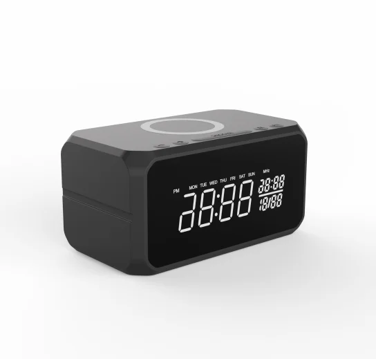 Bluetooth динамик беспроводные зарядные часы алюминиевая офисная ручка подставка с быстрой умной мульти цифровой сигнализацией чехол android Магнитный