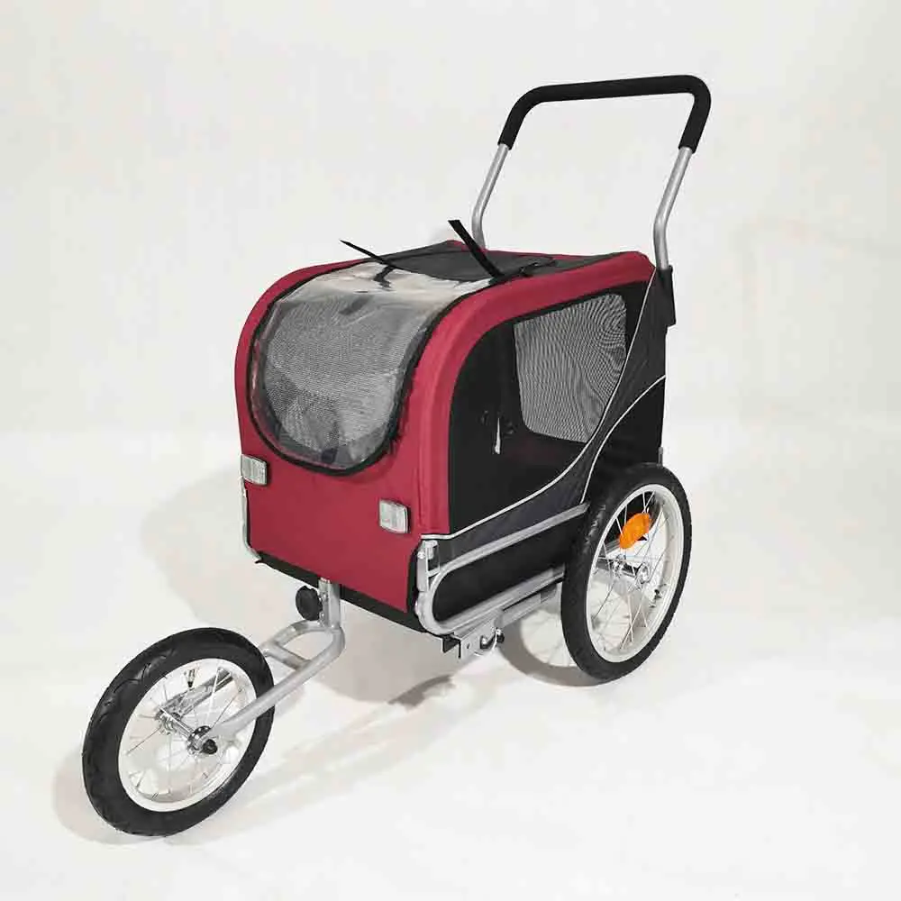 
2-in-1 Pet Bicycle Trailer for Dogs Medium to Small outdoor cart 