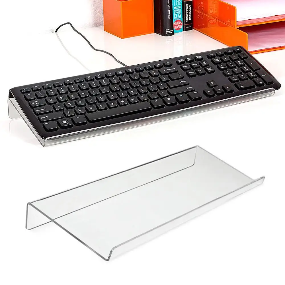 Акриловая подставка для клавиатуры Z, прозрачная настольная подставка для дисплея, подставка для клавиатуры компьютера, кронштейн для клавиатуры с увеличенным наклоном