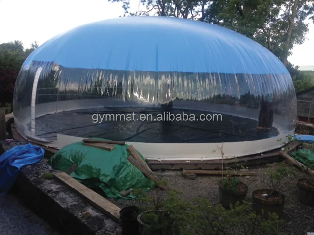 Хит продаж надувная Крышка для бассейна прозрачная крышка надувного с воздушными пузырями прямоугольная из ПВХ использования на открытом воздухе