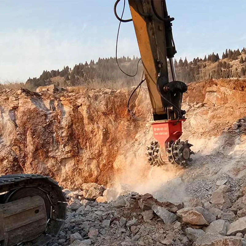 Accurately Control Construction Compact Design Excavator Drum Cutter For 12-17 ton Excavator