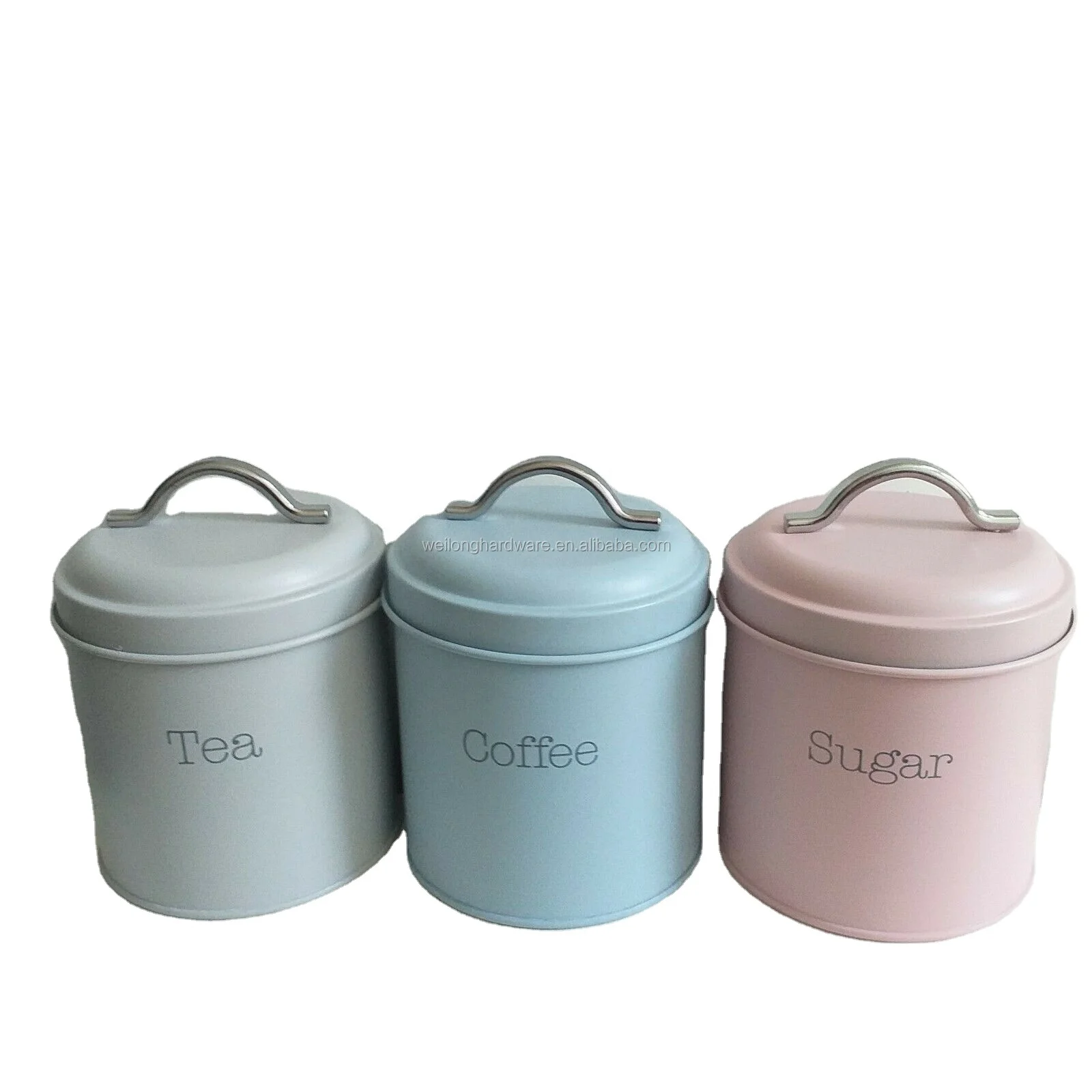 Home Storage Canisters Kitchen Metal Food Grade Tea Sugar Coffee Storage Tin Container Storage Jar