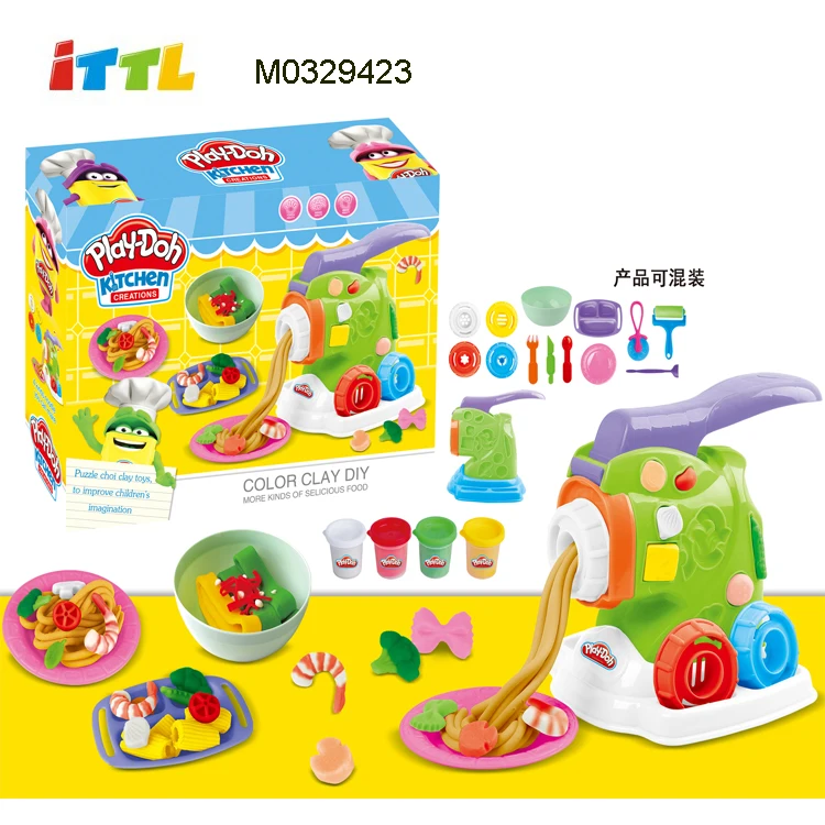 DIY Toy noodle maker color clay set Colorful mud Play Dough Series with Mold toy