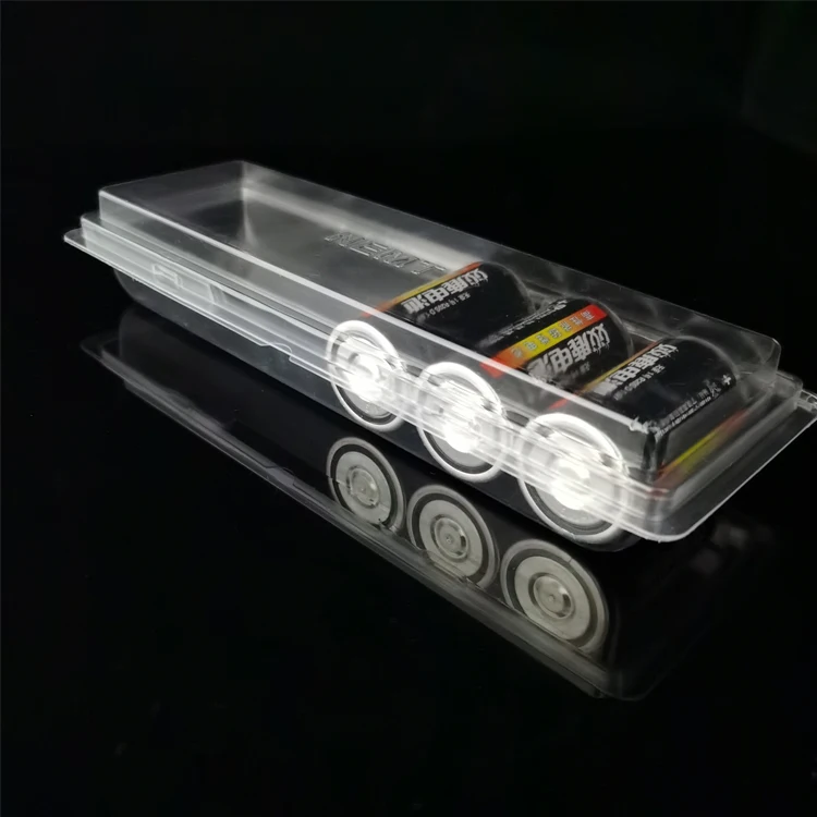 
Professional customized size battery plastic tray blister packaging wholesale with lid 