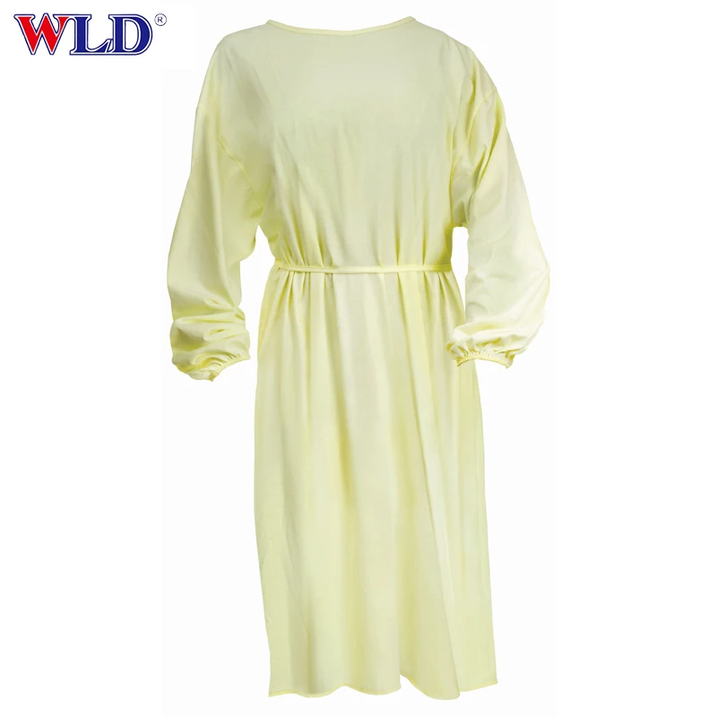 Hot Sale Hospital Medical 14GSM-40GSM CPE SMS Disposable Isolation Gown