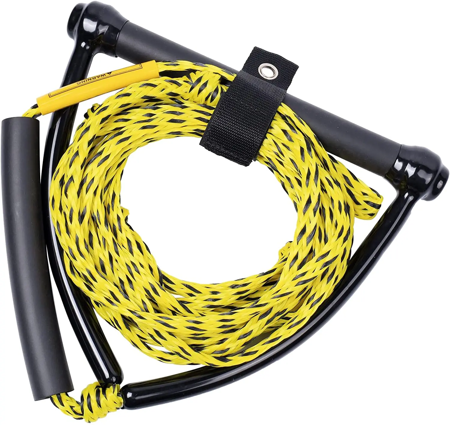 Wakeboard Rope Water ski Rope 24 ft with 12 inch EVA Handle & Float & Rope Keeper Heavy Duty Low Stretch 2 Sections Water Sports