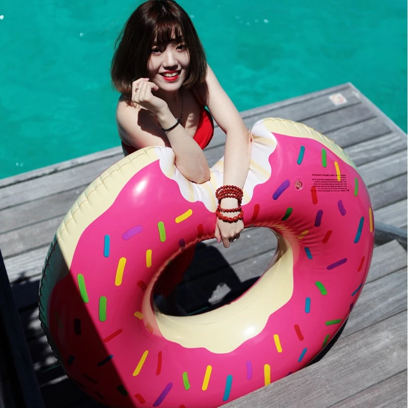 Hot Sales China Manufacturer Donut swim ring PVC Inflatable Baby Swimming Pool Float Circle Ring Party Toys for Adults