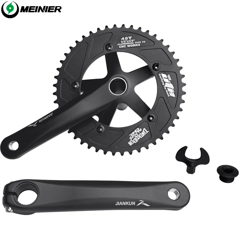 Mountain Bike Crank Am Crank Fit Set for Road Bike CNC Hollow Crank Track Bike Accessories Single Speed Sprocket
