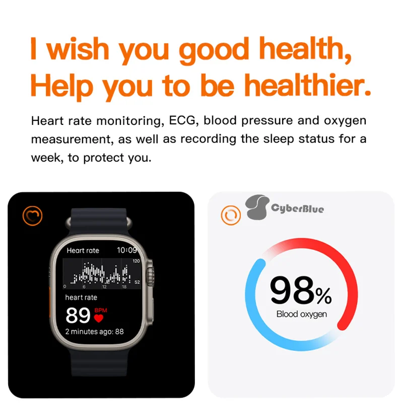 T900 Ultra Serie 8 Smartwatch T900 Relojes Smartwatch Android Suitable Running Walking Sleep Heart Rate Detection Healthy