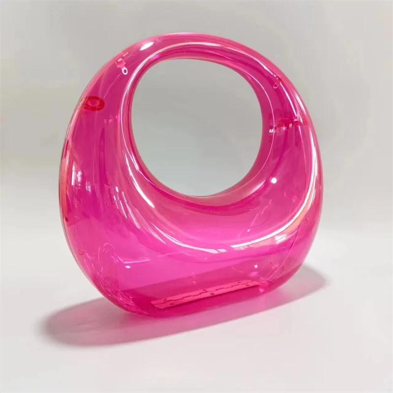 Wholesale 2024 Fashion Solid Color Perspective Handbags New Dinner Personalized bags for Women