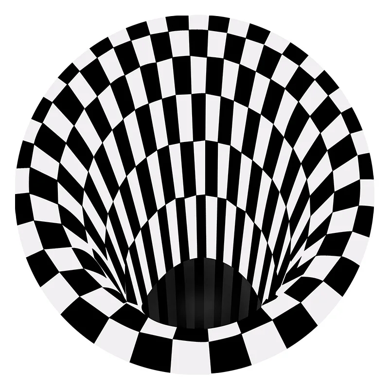 Drop shipping 3D Visual Trap Carpet Round Soft Floor Mat Custom Home Carpet Living Room Bedroom Floor Decoration Door Mat Carpet
