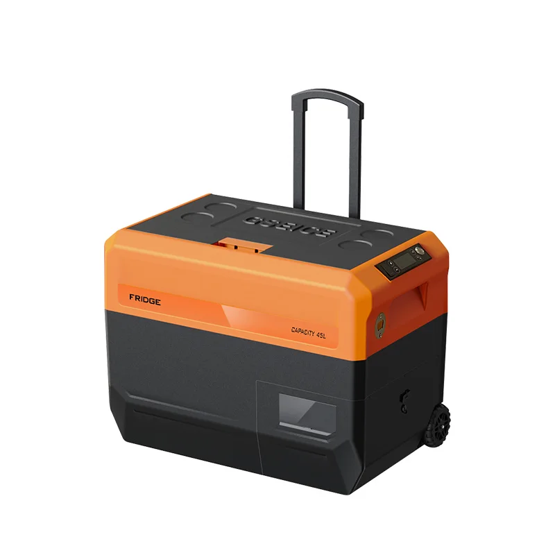 45L Outdoor Portable Car Fridges With 1 KWH Built-in Lithium Battery Power station 220V Inverter Output Car Refrigerator