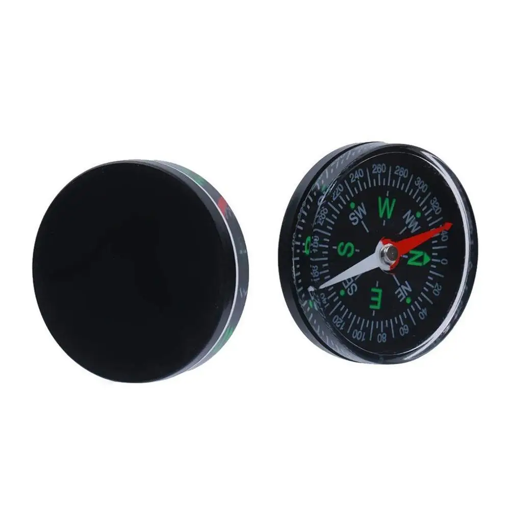 2021 New Arrivals 20mm Mini Button Compass for Kids, Black Survival Compass,  Compass for Hiking