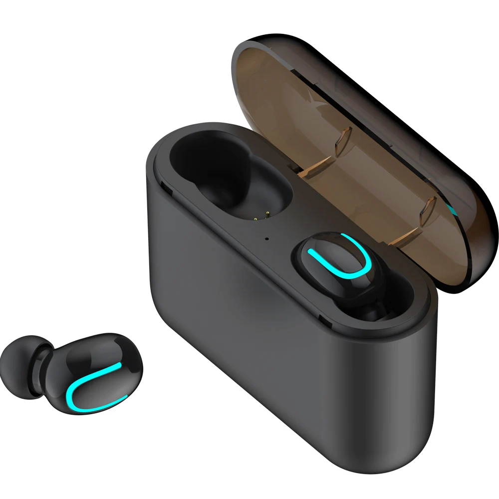 Q32  Earphone Wireless Mini headphones BT5.0 8D Stereo Sports Headphones Q32 with LED Digital Display Charging Case