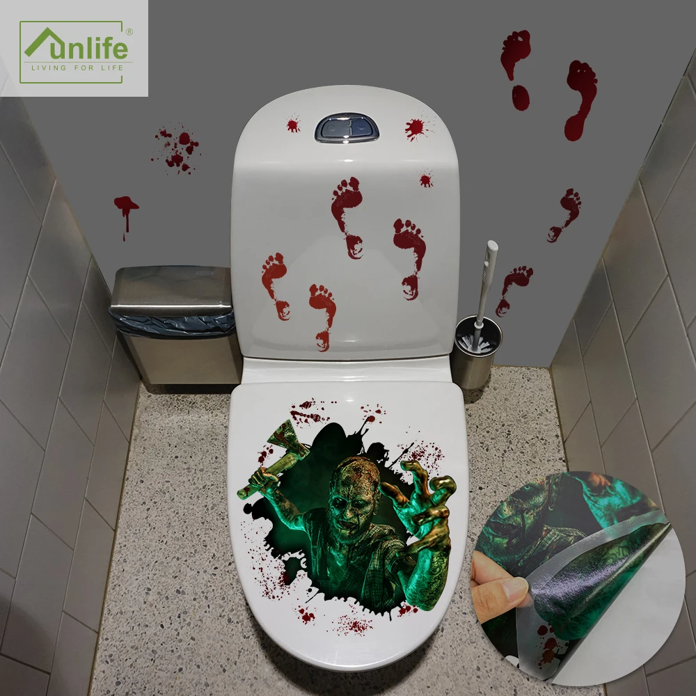 Funlife HTT013 Axe Zombie  Monster Halloween Atmosphere Decal Wall Stickers