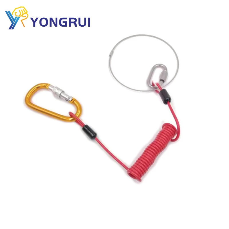 Custom Retractable Tool Lanyard Tether Security Cable Suspension Kit For Fishing