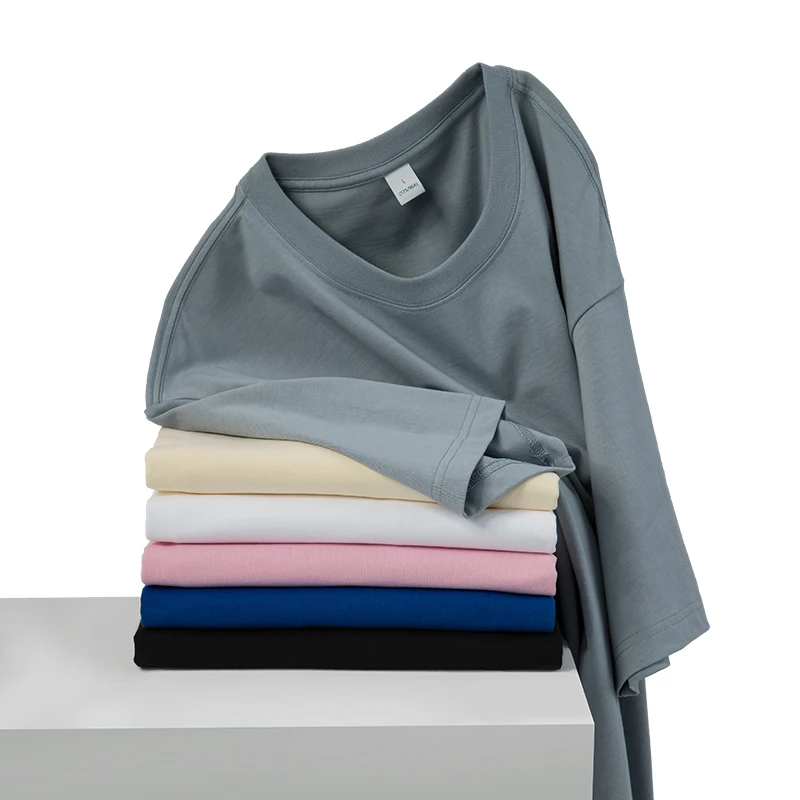 Custom Tshirt 100% Premium Pure Cotton Drop Shoulder Oversized T shirt Organic Cotton Men Breathable T shirts