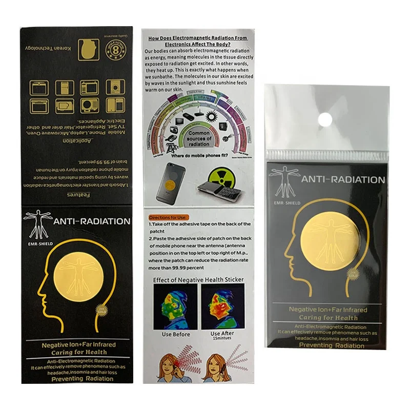 Electromagnetic Shielding Mobile Phone Quantum Energy Sticker 5G Emf Protection chip Anti Radiation stickers With Negative Ions