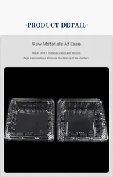 Custom Container Packaging Fresh Fruit Plastic Food Blister Box Goods Fruits Blueberry Packing Cherry Boxes With Gaps