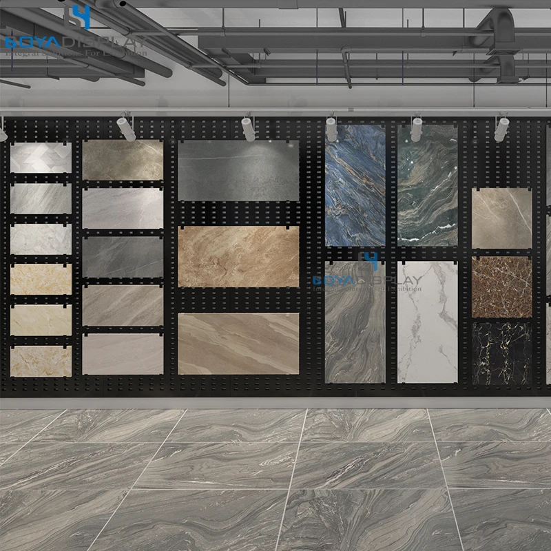 Best Selling Items wire metal stand pegboard ceramic tile show peg board  metal pegboard display stand