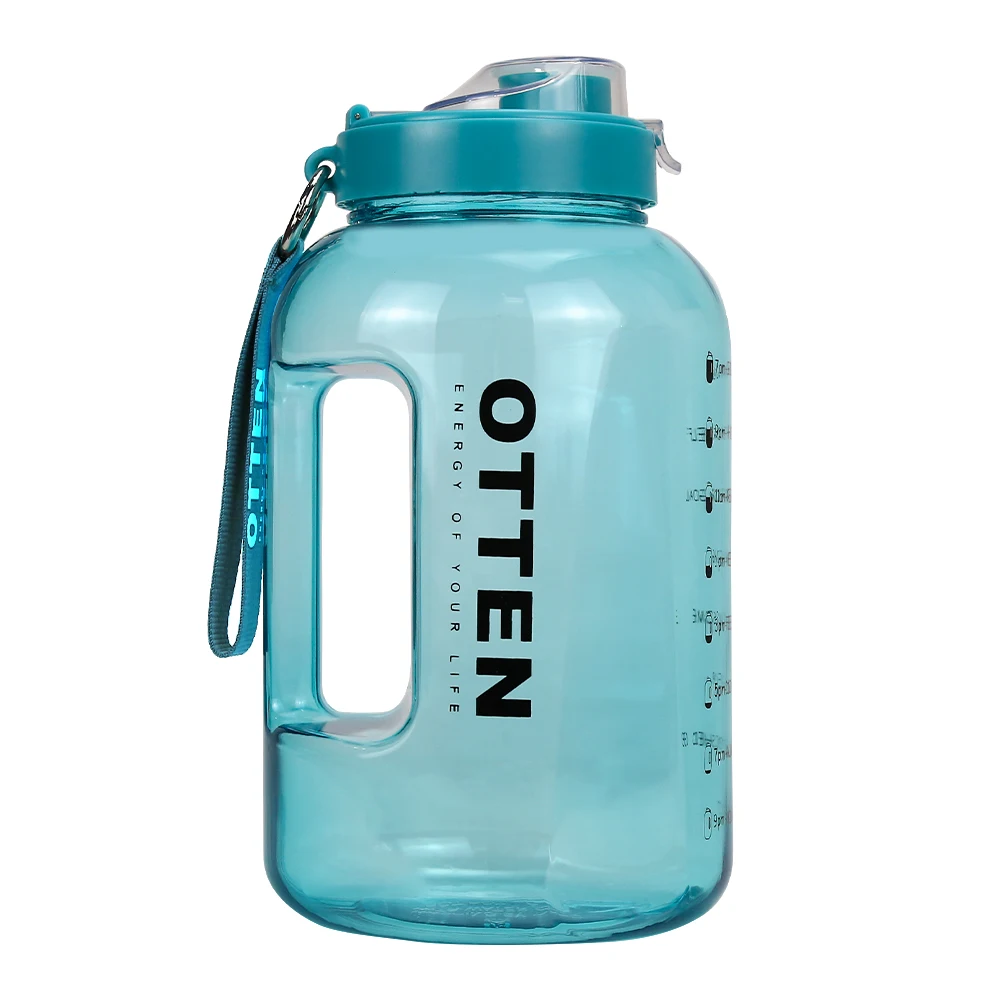 Amazon hot selling OTTEN new design big capacity gym outdoor sport water bottle with time marker