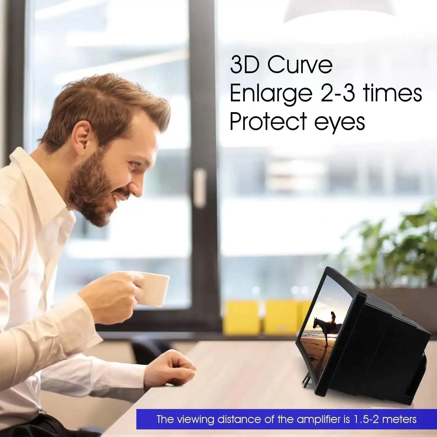 Оптовая продажа увеличительное стекло для экрана мобильного телефона 3D 8 дюймов 10