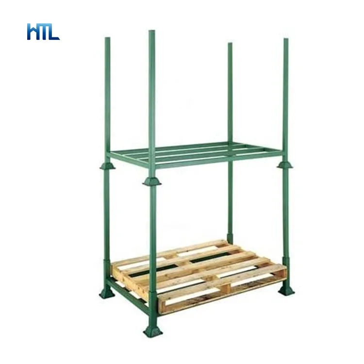 Heavy weight removeable warehouse metal stacking pallets for textile