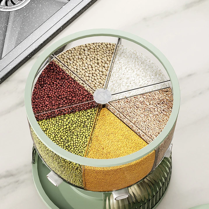 DS1830 Rotating Food Dispenser Sealed Cereal Dispenser Rice Tank Grain Box Rice Dispenser Rice Grain Storage Container