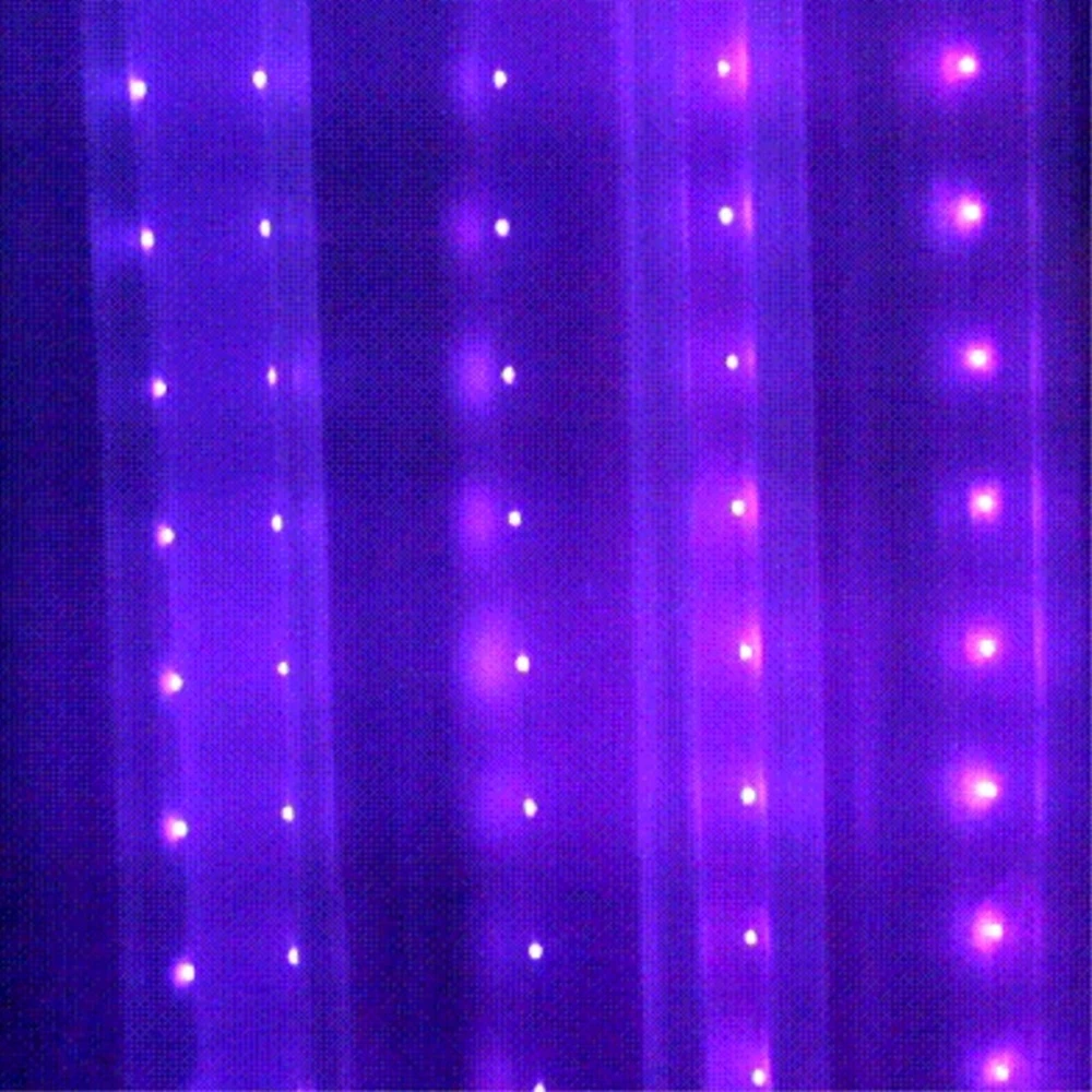  New PVC LED Curtain Fairy Light RGB Colorful Marquee String 32Key Remote Control USB Bedroom