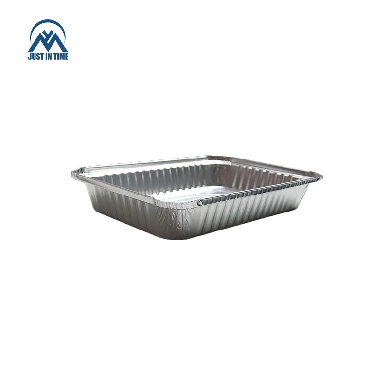 Tray Disposable Almuniam Foil Take Way Pans 4L Container Baking Cup Big Aluminum Foil Customize Takeaway Food White 10 Cm Accept