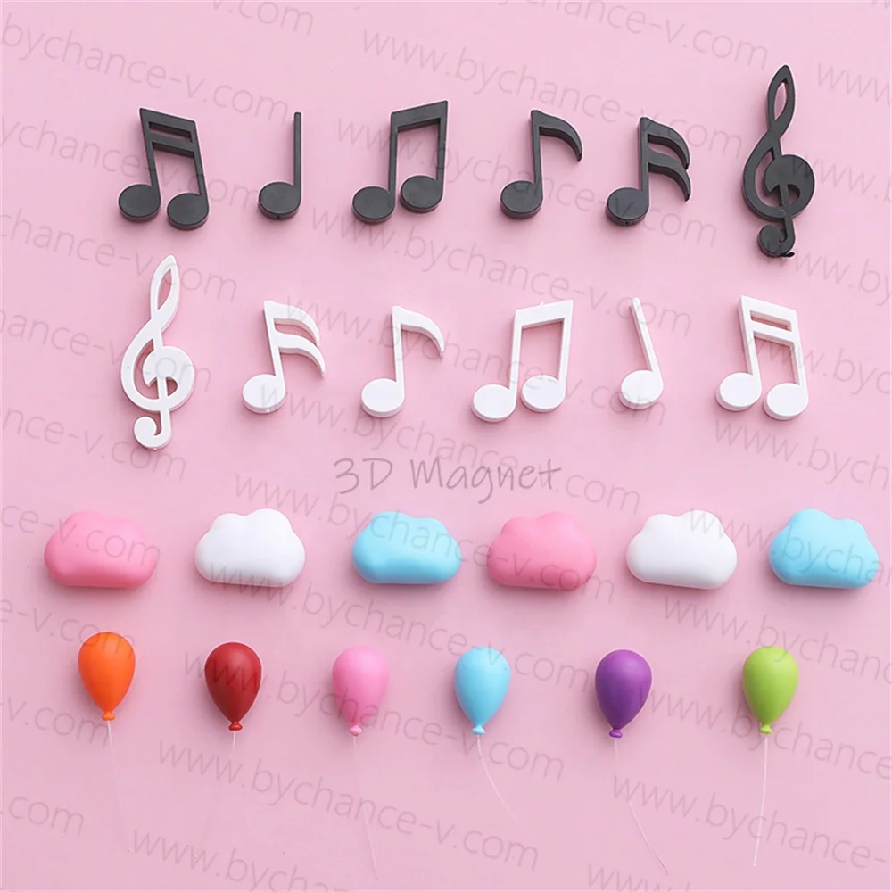 small gift for concert musical performances audience 3D music note fridge magnet decorative whiteboard magnet