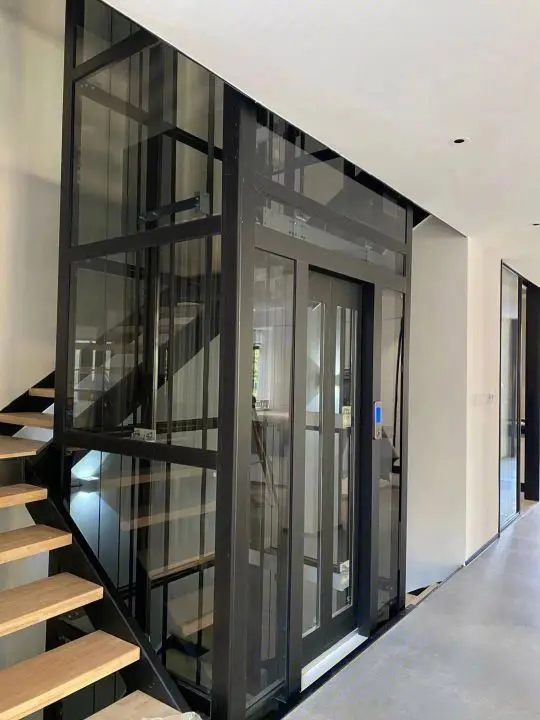 Customized Luxury Cabin Office Passenger Elevator for 6 Persons AC Drive Home Villa Warehouse Application