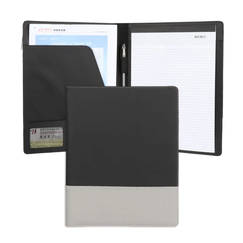 Custom Padfolio Portfolio File Folder Interview Legal Document Organizer Business Padfolio Binder PU Portfolio Padfolio folder