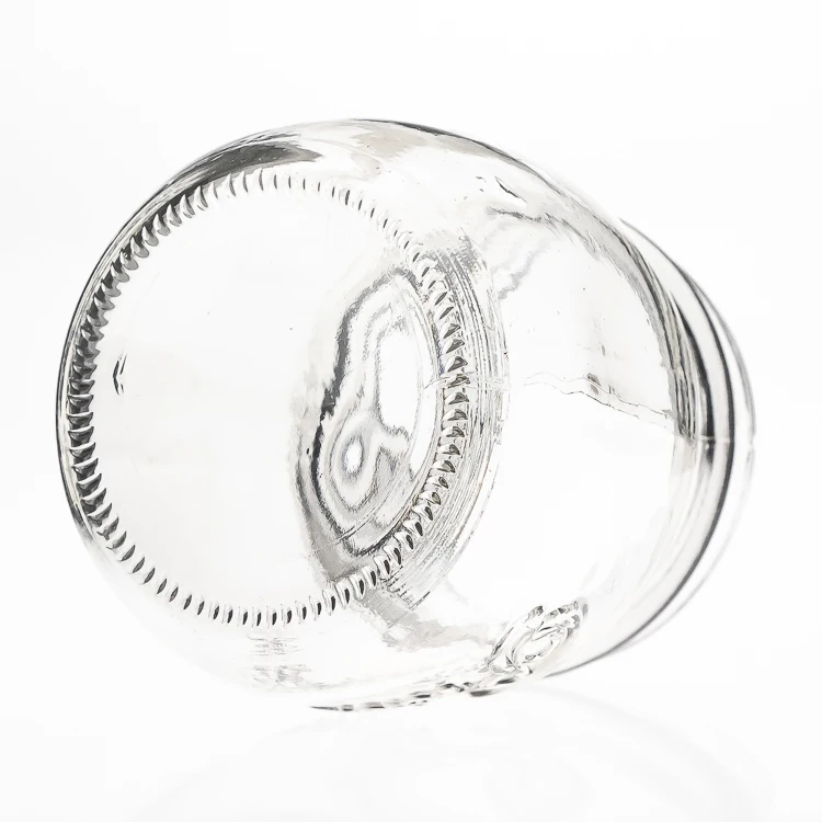 Embossed Letter Printed 280ml Food Storage Container Empty Glass jar for Honey Jam Jelly Sauce