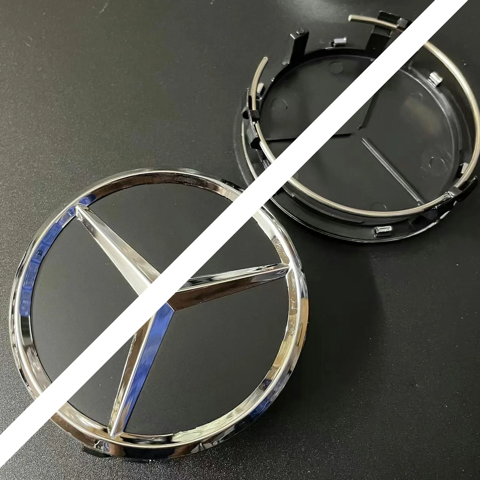 75mm Star Logo Car Wheel Center Caps Hub Caps For Mercedes Benz W176 W177 W204 W205 X156 X253 W117 W166  CLA CLK GLE GLA GLC GLK