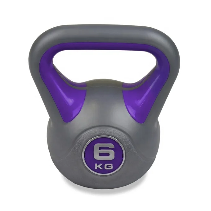 Factory Plastic Kettlebells Filled with Cement 2kg-20kg Fixed Vinyl Kettlebell Sets