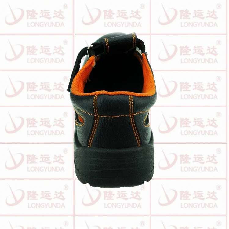 Anti smashing steel toe Summer safety shoes no lace anti slip working protection shoes