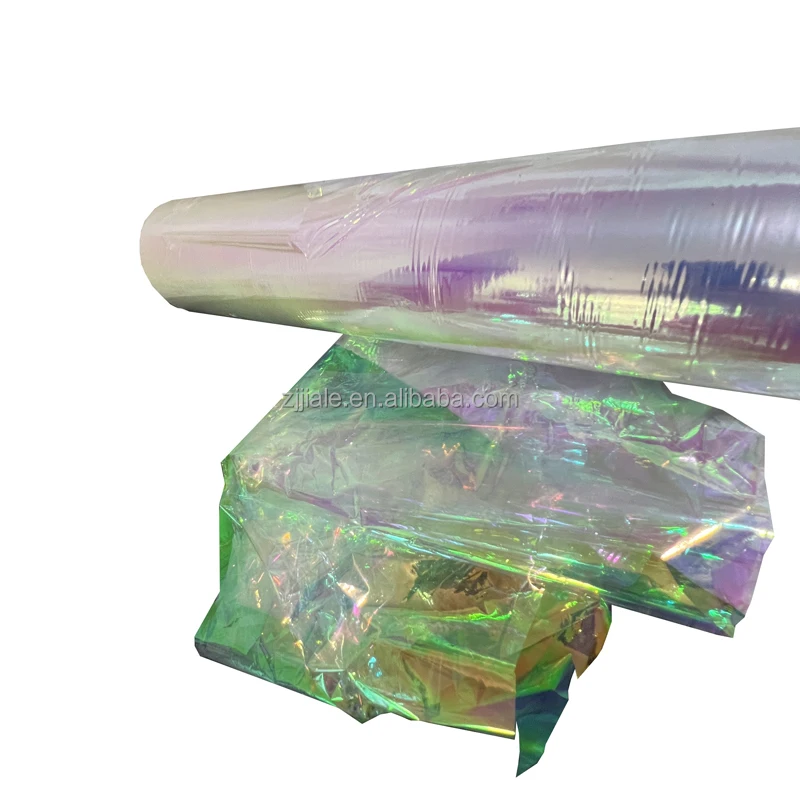 18Micron Blue color Rainbow Film Soft Translucent Injection PET Stretch  Film